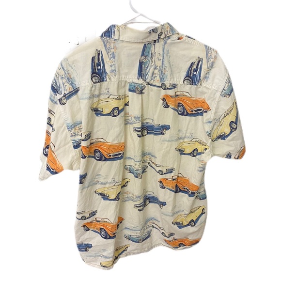 North River Outfitters novelty vintage car short sleeve button down - Picture 2 of 6
